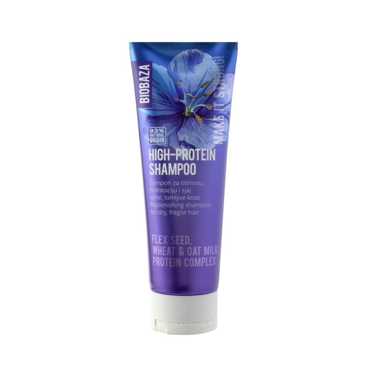 3856020918859-BIOBAZA-HIGH-PROTEIN-HAIR-SHAMPOO-250-mL-1 Протеинов шампоан за подхранване на косата - BIOBAZA - Image 1