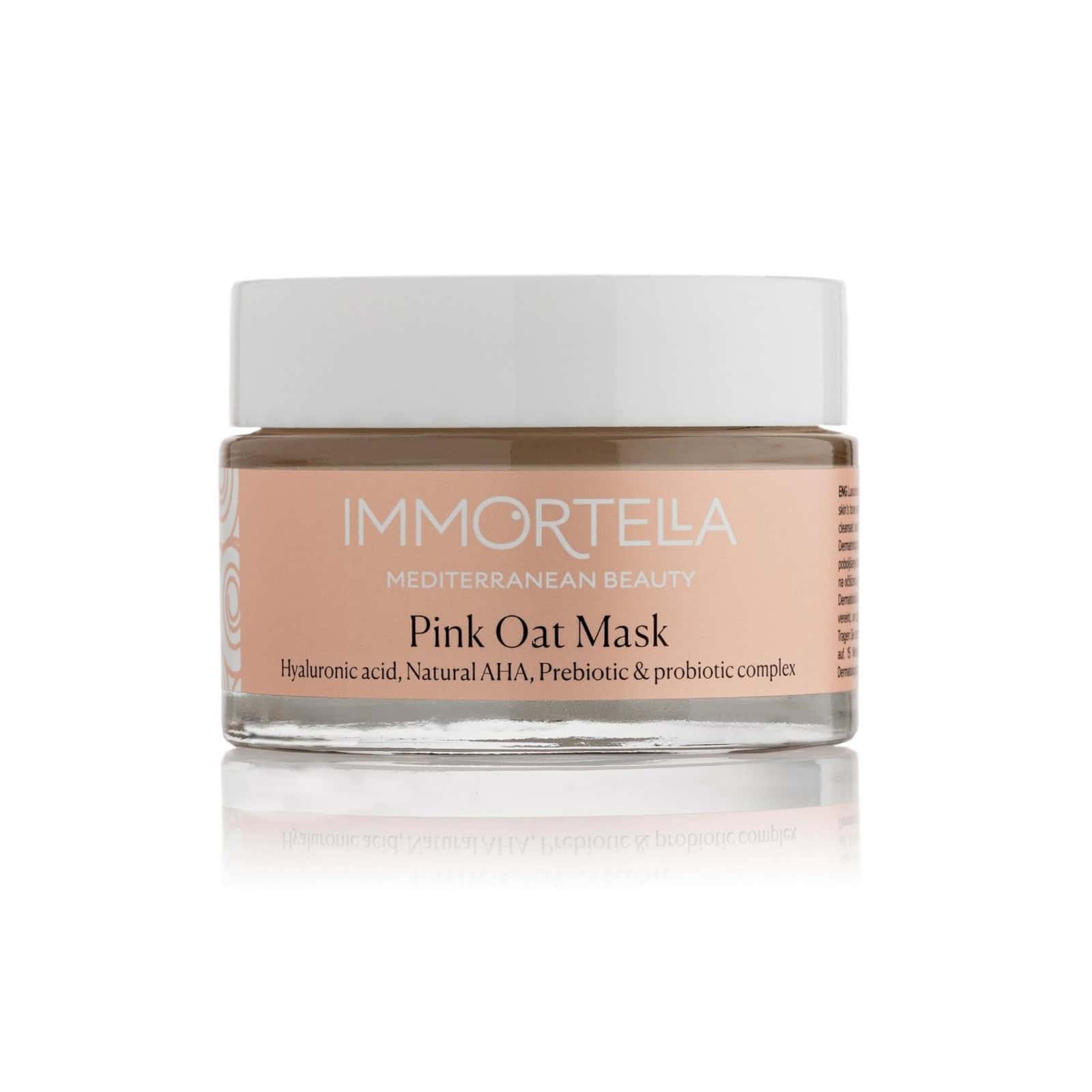 pink-mask-1 Маска за лице с розова глина и овес – IMMORTELLA - Image 1
